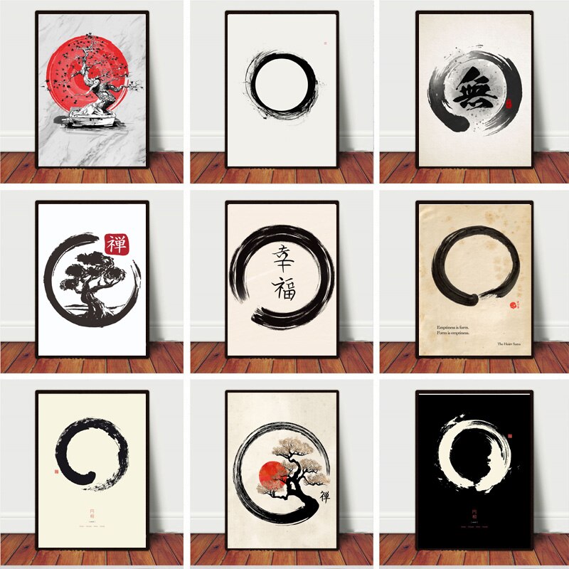 Japanese Lifestyle - Zen Enso Circle Japanse stijl kunstwerk